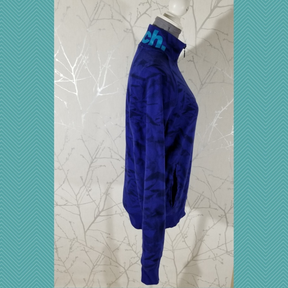 Bench Purple Printed Full Zip Sweatshirt Spellout - Picture 3 of 5